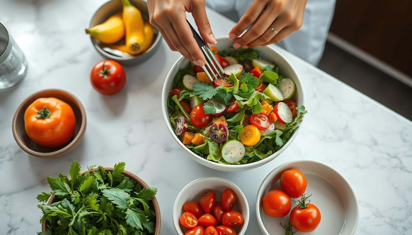 Home cook preparing ingredients in the kitchen