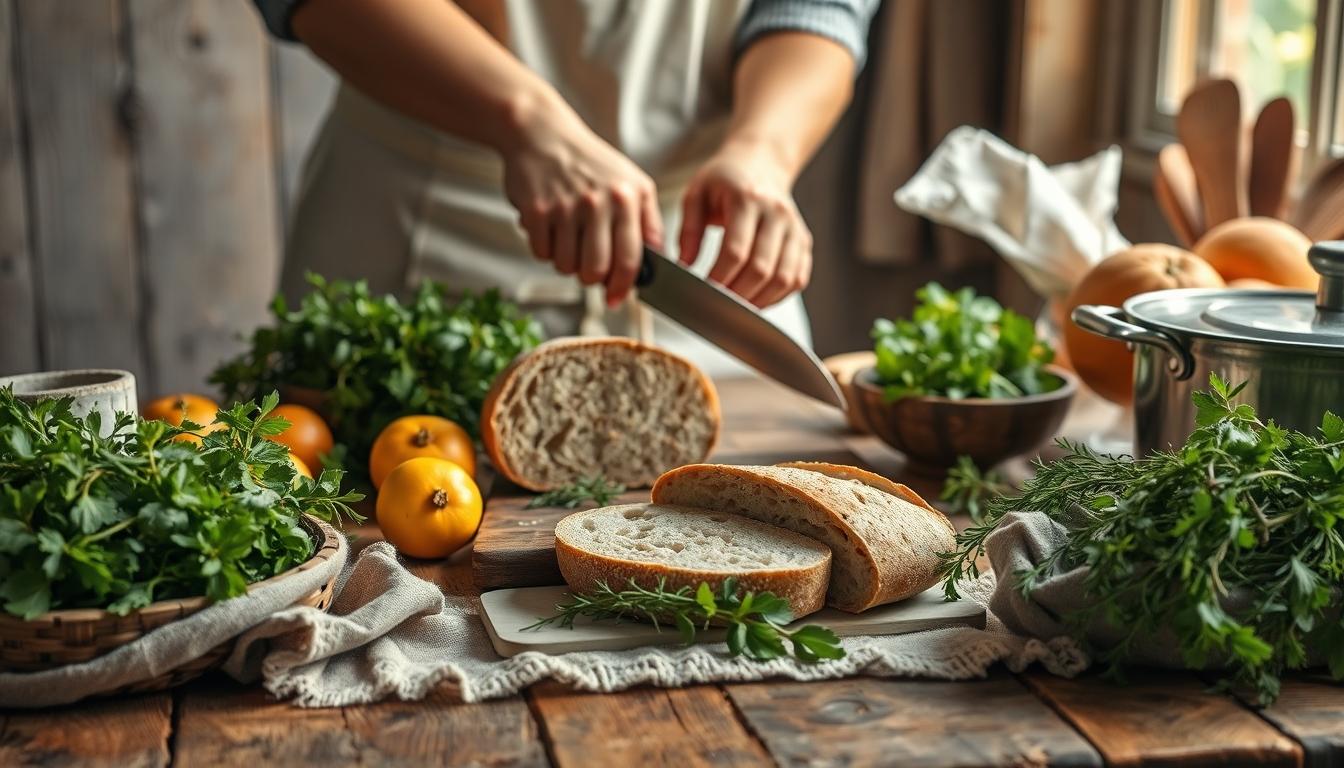 Fresh seasonal ingredients arranged for home cooking